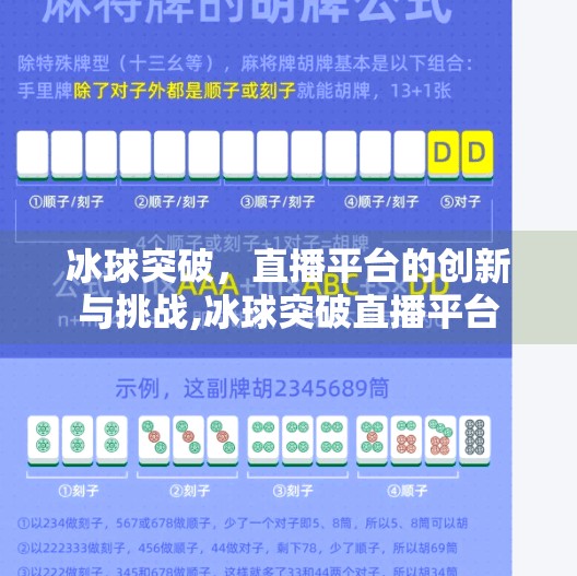 冰球突破，直播平台的创新与挑战,冰球突破直播平台