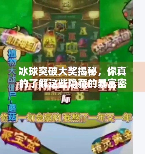 冰球突破大奖揭秘，你真的了解这些隐藏的暴富密码吗？冰球突破有几种大奖
