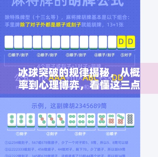 冰球突破的规律揭秘，从概率到心理博弈，看懂这三点你也能成为高手！冰球突破的规律是什么