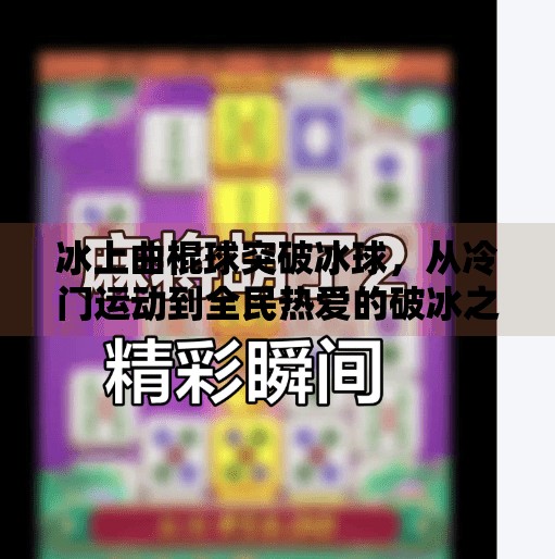 冰上曲棍球突破冰球，从冷门运动到全民热爱的破冰之路,冰上曲棍球突破冰球