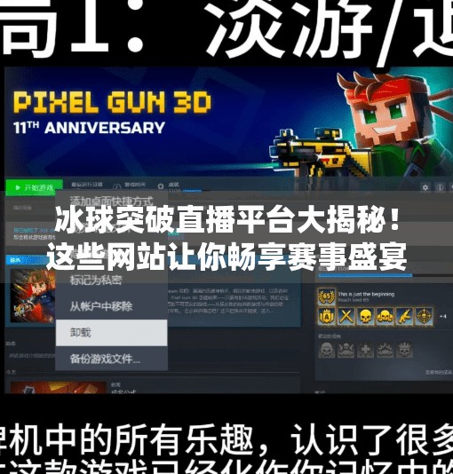 冰球突破直播平台大揭秘！这些网站让你畅享赛事盛宴，不再错过精彩瞬间！冰球突破哪个网站可以看